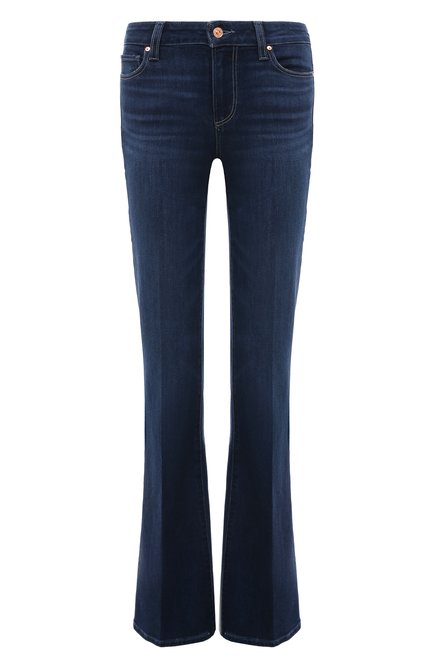 Женские джинсы PAIGE синего цвета, арт. 0102F46-056 | Фото 1 (Материал внешний: Хлопок; Длина (брюки, джинсы): Удлиненные; Материал сплава: Проставлено; Драгоценные камни: Проставлено)