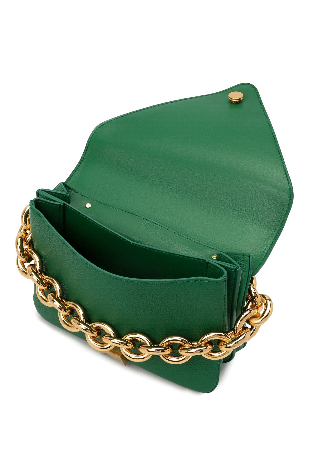 Женская сумка mount small BOTTEGA VENETA зеленого цвета, арт. 667399/V12M0 | Фото 5 (Сумки-технические: Сумки через плечо; Материал: Натуральная кожа; Ремень/цепочка: На ремешке; Размер: small)