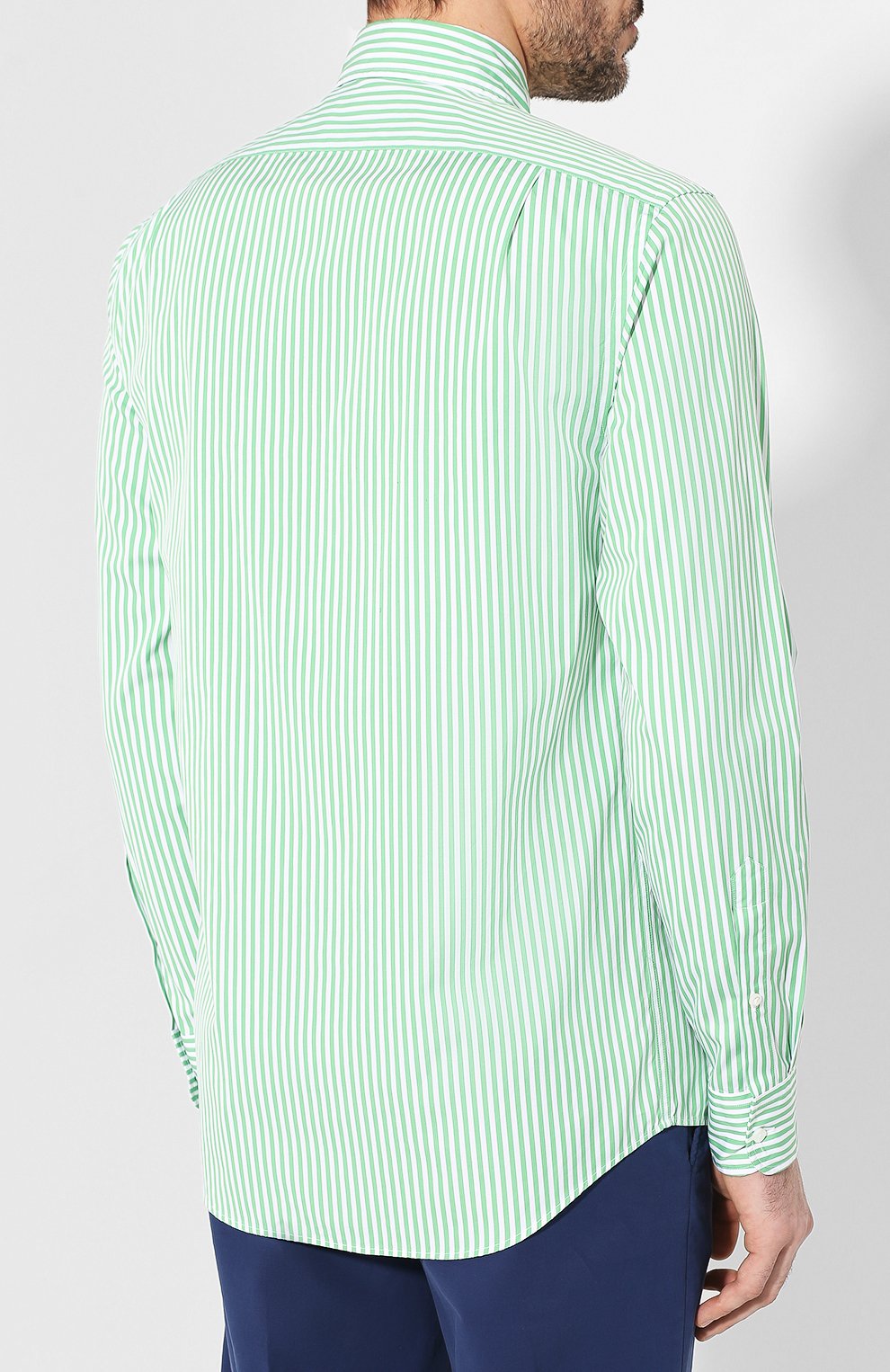 Хлопковая сорочка с воротником button down Ralph Lauren  790730896 Фото 4