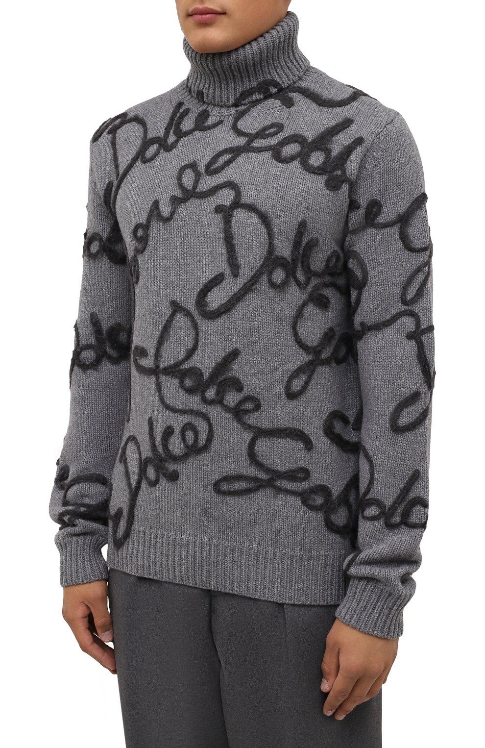 Свитер из шерсти и шелка Dolce & Gabbana GXG58Z/JAW9E Фото 3