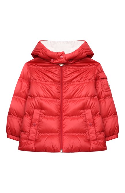 Детского пуховая куртка MONCLER красного цвета, арт. H1-951-1A000-22-53048 | Фото 1 (Кросс-КТ НВ: Куртки)