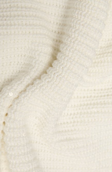 Детского одеяло из хлопка и льна BRUNELLO CUCINELLI белого цвета, арт. B7058L021 | Фото 2 (Материал: Хлопок, Текстиль, Лен)
