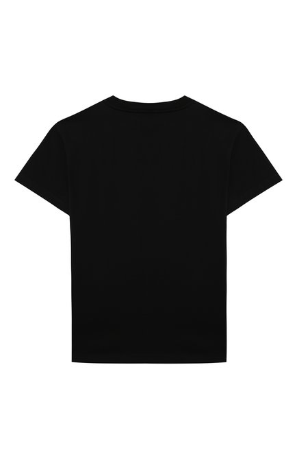Детская хлопковая футболка DOLCE & GABBANA черного цвета, арт. L4JT7N/G7STN/2-6 | Фото 2 (Материал внешний: Хлопок; Рукава: Короткие; Ростовка одежда: 2 года | 92 см, 3 года | 98 см, 4 года | 104 см, 5 лет | 110 см, 6 лет | 116 см)
