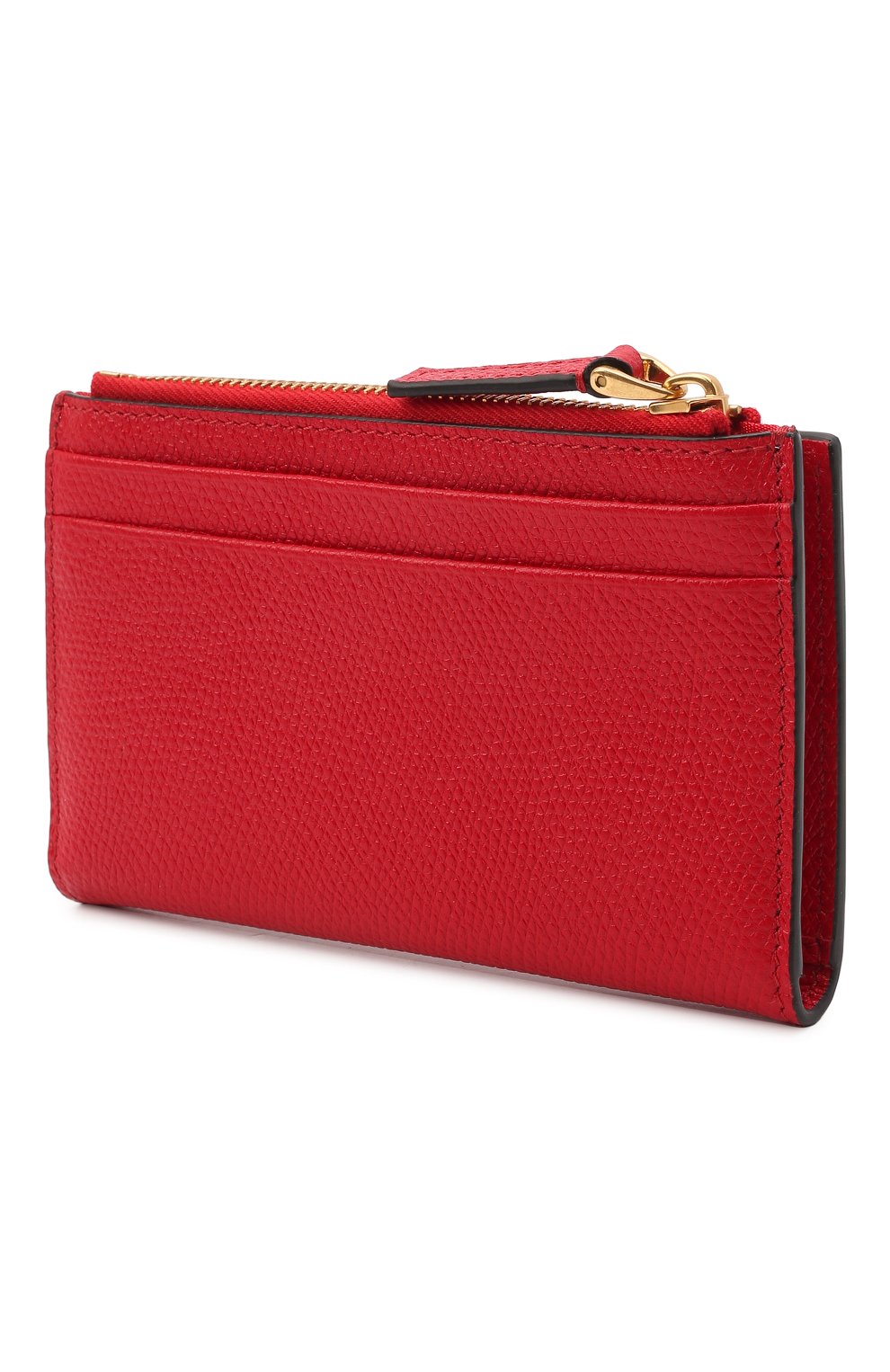 Женский кожаный футляр для кредитных карт VALENTINO красного цвета, арт. XW2P0T46/RQR | Фото 2 (Материал: Натуральная кожа)