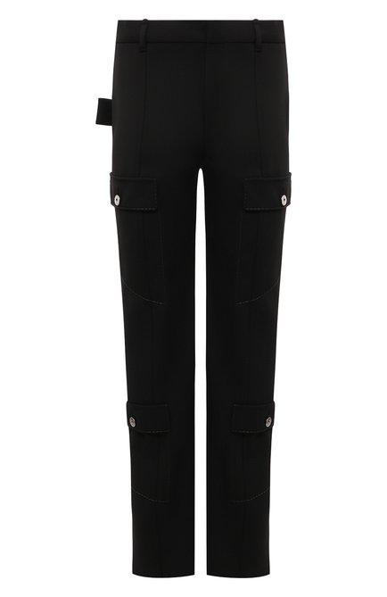 Мужские шерстяные брюки-карго BOTTEGA VENETA черного цвета, арт. 682416/V0IV0 | Фото 1 (Материал внешний: Шерсть; Длина (брюки, джинсы): Стандартные; Случай: Повседневный; Силуэт М (брюки): Карго; Стили: Минимализм; Региональные ограничения белый список (Axapta Mercury): RU)