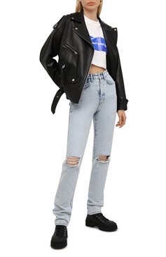 Женские джинсы DENIM X ALEXANDER WANG светло-голубого цвета, арт. 4DC2214341 | Фото 2 (Кросс-КТ: Деним; Длина (брюки, джинсы): Стандартные; Региональные ограничения белый список (Axapta Mercury): RU; Материал внешний: Хлопок; Стили: Спорт-шик; Силуэт Ж (брюки и джинсы): Узкие)