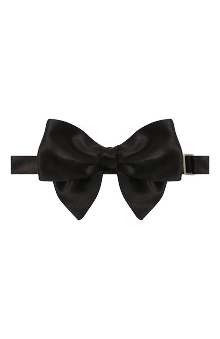Мужской шелковый галстук-бабочка GIORGIO ARMANI черного цвета по цене 12700 руб., арт. 360030/8P998 | Фото 1