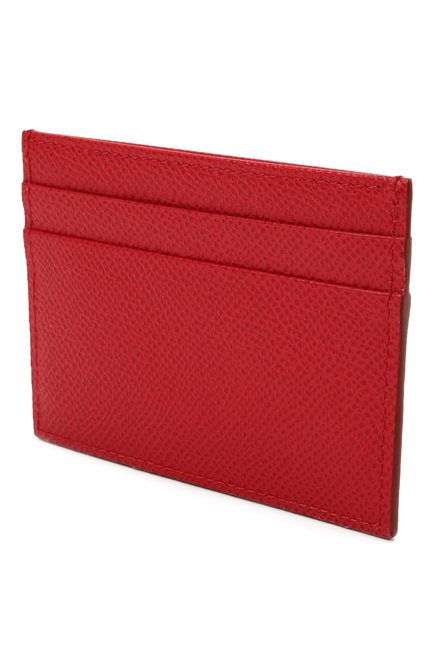 Женский кожаный футляр для кредитных карт DOLCE & GABBANA красного цвета, арт. BI0330/A1001 | Фото 2 (Материал: Натуральная кожа)