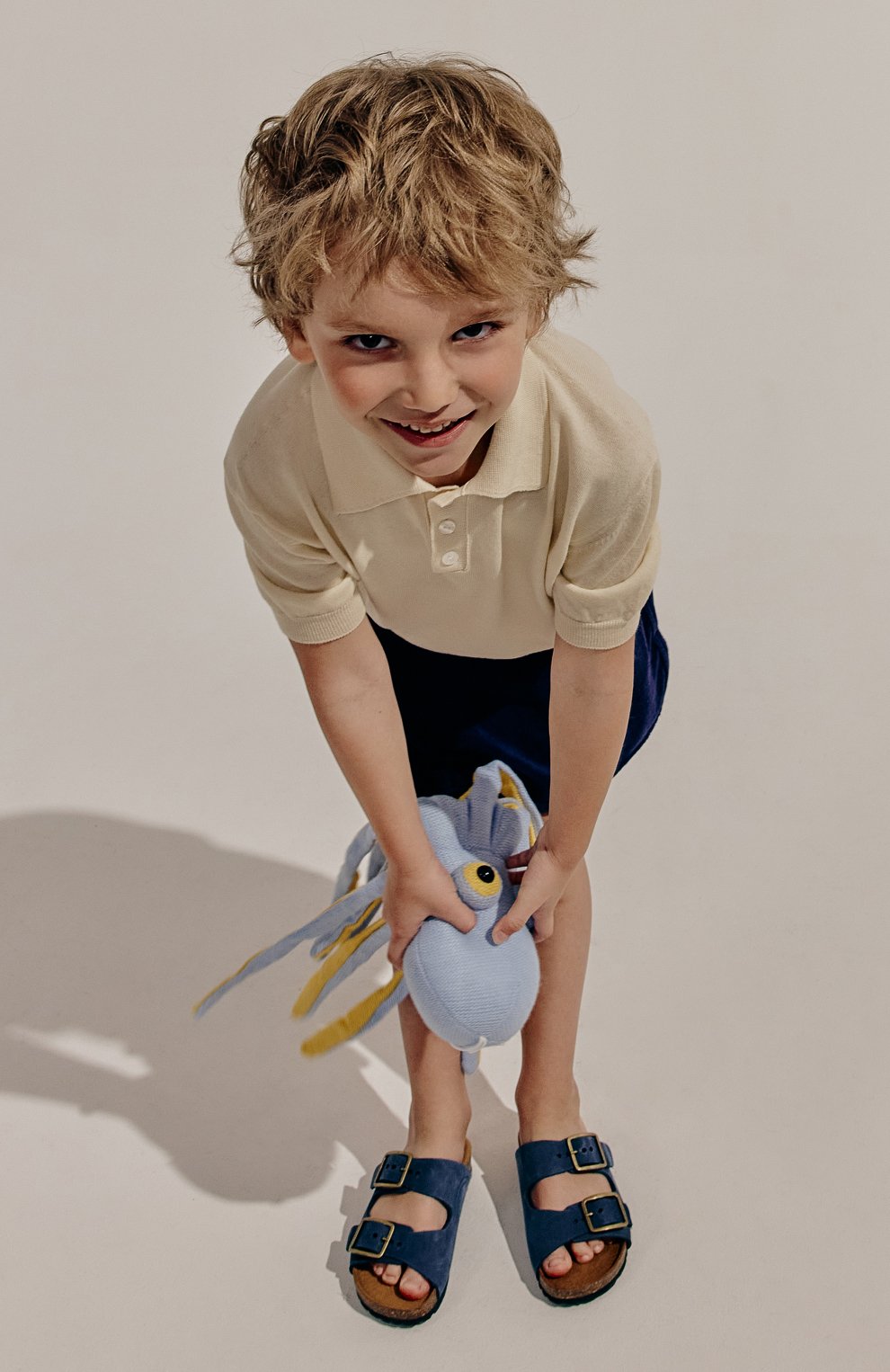 Детские кожаные шлепанцы GALLUCCI темно-синего цвета, арт. J10111AM/SA G0M FNA | Фото 5 (Материал внутренний: Натуральная кожа)