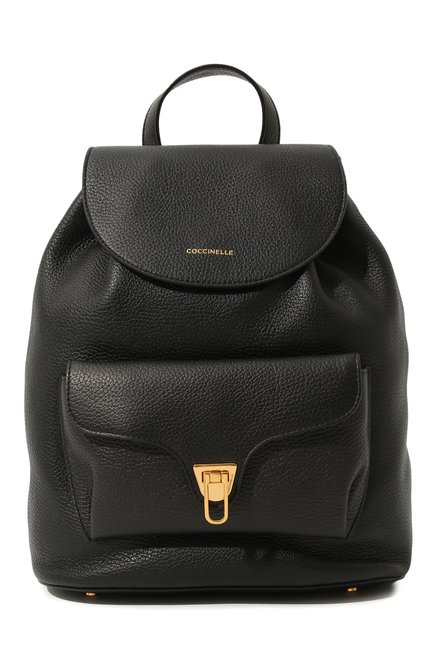 Женский рюкзак beat COCCINELLE черного цвета, арт. E1 MF6 14 01 01 | Фото 1 (Материал: Натуральная кожа; Стили: Кэжуэл; Размер: medium)