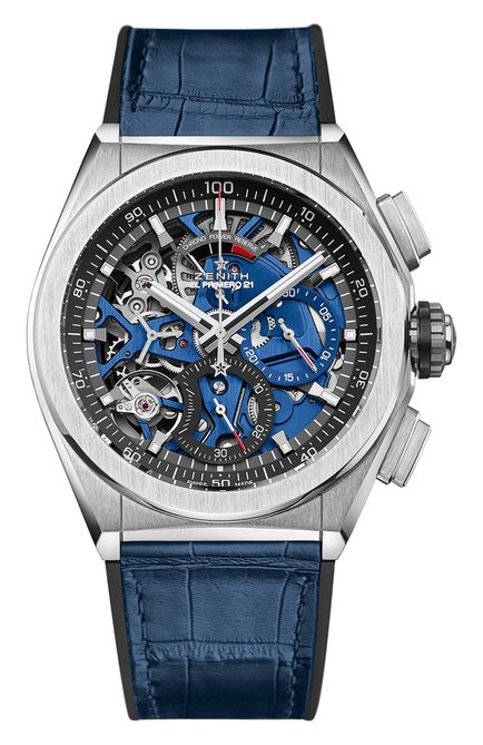 Мужские часы defy el primero 21 ZENITH бесцветного цвета, арт. 95.9002.9004/78.R584 | Фото 1 (Материал корпуса: Титан; Цвет циферблата: Синий; Механизм: Автомат)