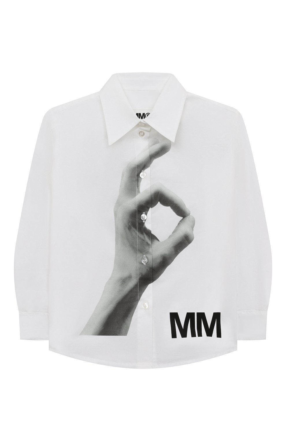 Блузы MM6, Хлопковая блузка MM6, Турция, Белый, Хлопок: 100%;, 12931207  - купить