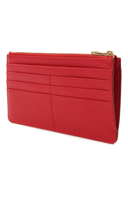 Женский кожаный футляр для кредитных карт DOLCE & GABBANA красного цвета, арт. BI1265/A1001 | Фото 2 (Материал: Натуральная кожа)