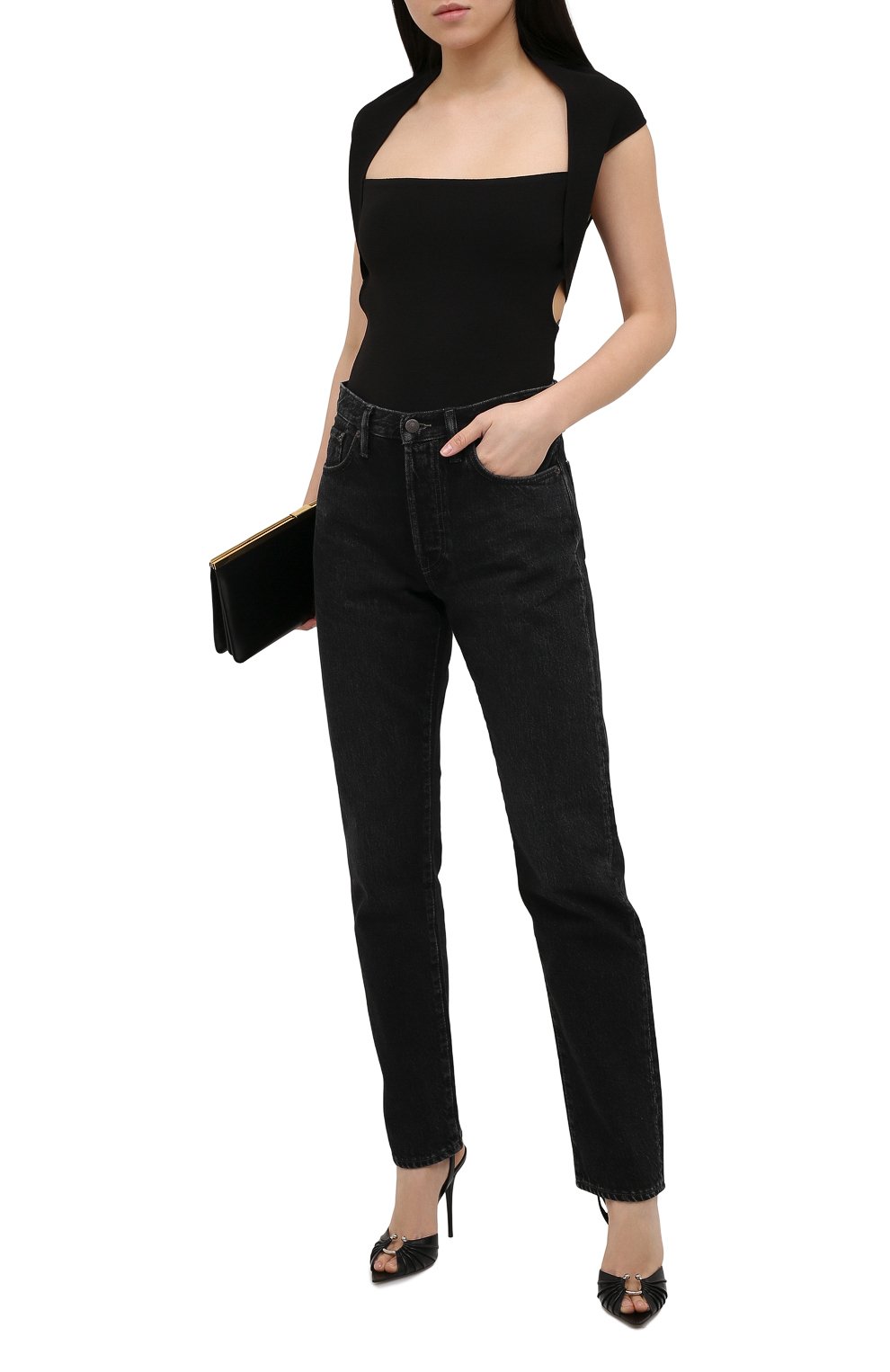 Женские кожаные босоножки xsl SAINT LAURENT черного цвета, арт. 658053/2V700 | Фото 2 (Каблук высота: Высокий; Материал внешний: Кожа; Материал внутренний: Натуральная кожа; Каблук тип: Шпилька; Подошва: Плоская)