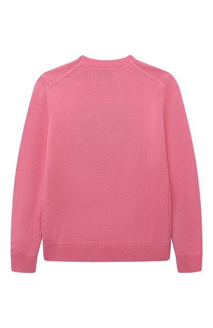 Детский пуловер MC2 SAINT BARTH розового цвета, арт. STBK PRINCESS/PRC0001/00193E/10-16 | Фото 2 (Материал внешний: Шерсть; Драгоценные камни: Проставлено; Рукава: Длинные; Материал сплава: Проставлено)