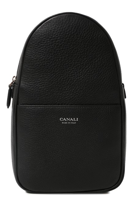 Мужской кожаный рюкзак CANALI черного цвета, арт. P226105/NA00134 | Фото 1 (Материал: Натуральная кожа; Размер: medium; Ремень/цепочка: На ремешке, На плечо)
