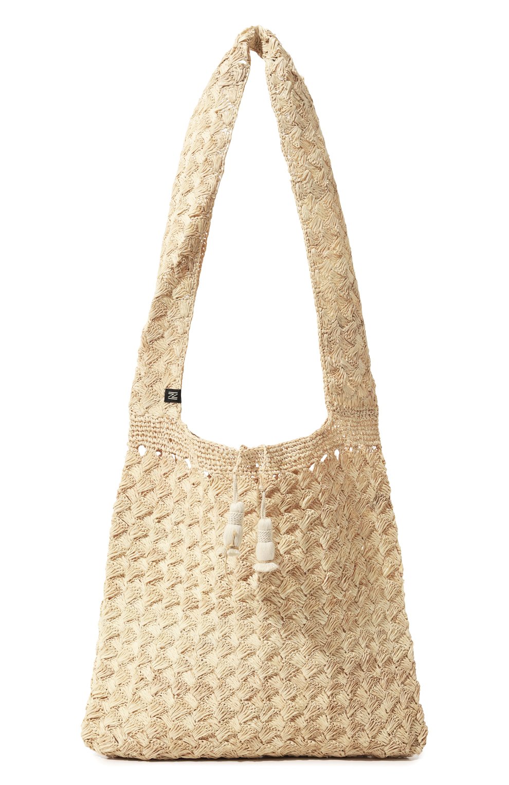 Женская сумка ava NANNACAY кремвого цвета, арт. 1542_000 | Фото 1 (Материал сплава: Проставлено; Материал: Растительное волокно; Драгоценные камни: Проставлено; Размер: large)