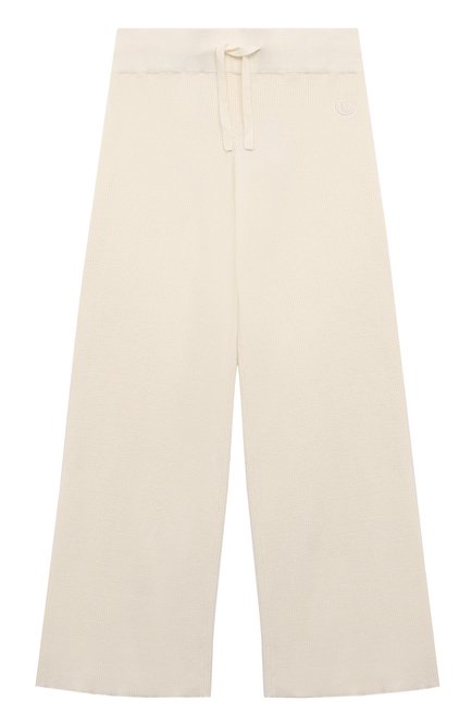 Детские хлопковые брюки MM6 белого цвета по цене 27500 руб., арт. M60446/MM072 | Фото 1