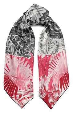 Женский шелковый платок SALVATORE FERRAGAMO розового цвета, арт. Z-0727015 | Фото 1 (Принт: С принтом; Материал: Текстиль, Шелк)
