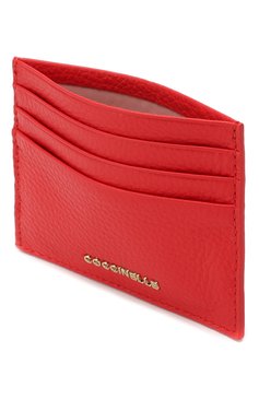 Женский кожаный футляр для кредитных карт COCCINELLE красного цвета, арт. E2 FW5 12 95 01 | Фото 3 (Материал: Натуральная кожа)