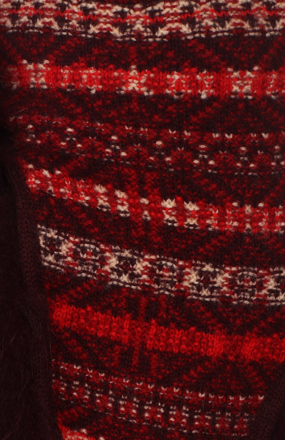 Женская шапка-ушанка с мехом лисицы LORO PIANA красного цвета, арт. FAI8727 | Фото 3 (Материал: Текстиль, Кашемир, Шерсть)