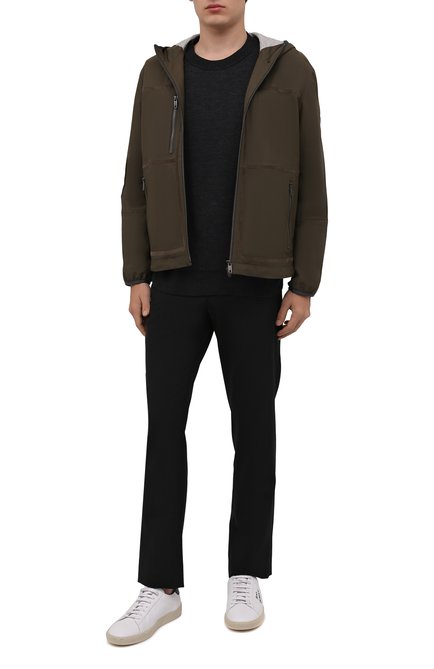 Мужская кожаная куртка Z ZEGNA хаки цвета, арт. VZ079/ZZ927 | Фото 2 (Рукава: Длинные; Материал подклада: Синтетический материал, Хлопок; Материал внешний: Натуральная кожа; Длина (верхняя одежда): Короткие; Кросс-КТ: Куртка; Стили: Милитари, Кэжуэл; Мужское Кросс-КТ: Кожа и замша; Региональные ограничения белый список (Axapta Mercury): RU)