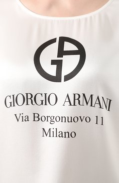 Женская белая шелковая футболка GIORGIO ARMANI купить в интернет ...