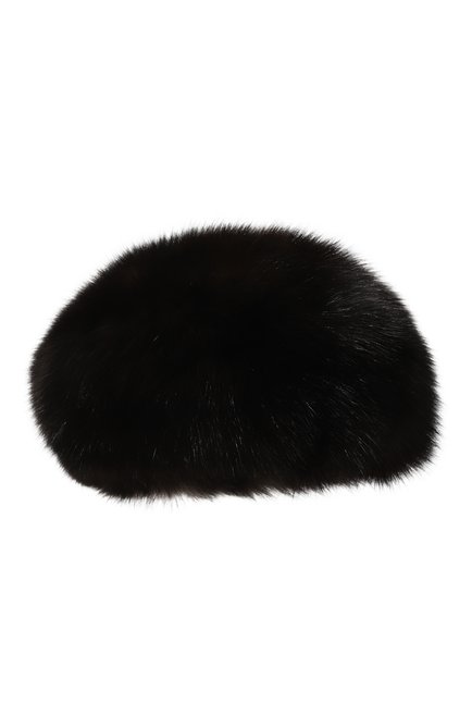 Женская шапка из меха соболя KUSSENKOVV коричневого цвета, арт. 013500003008 | Фото 1 (Материал: Натуральный мех)