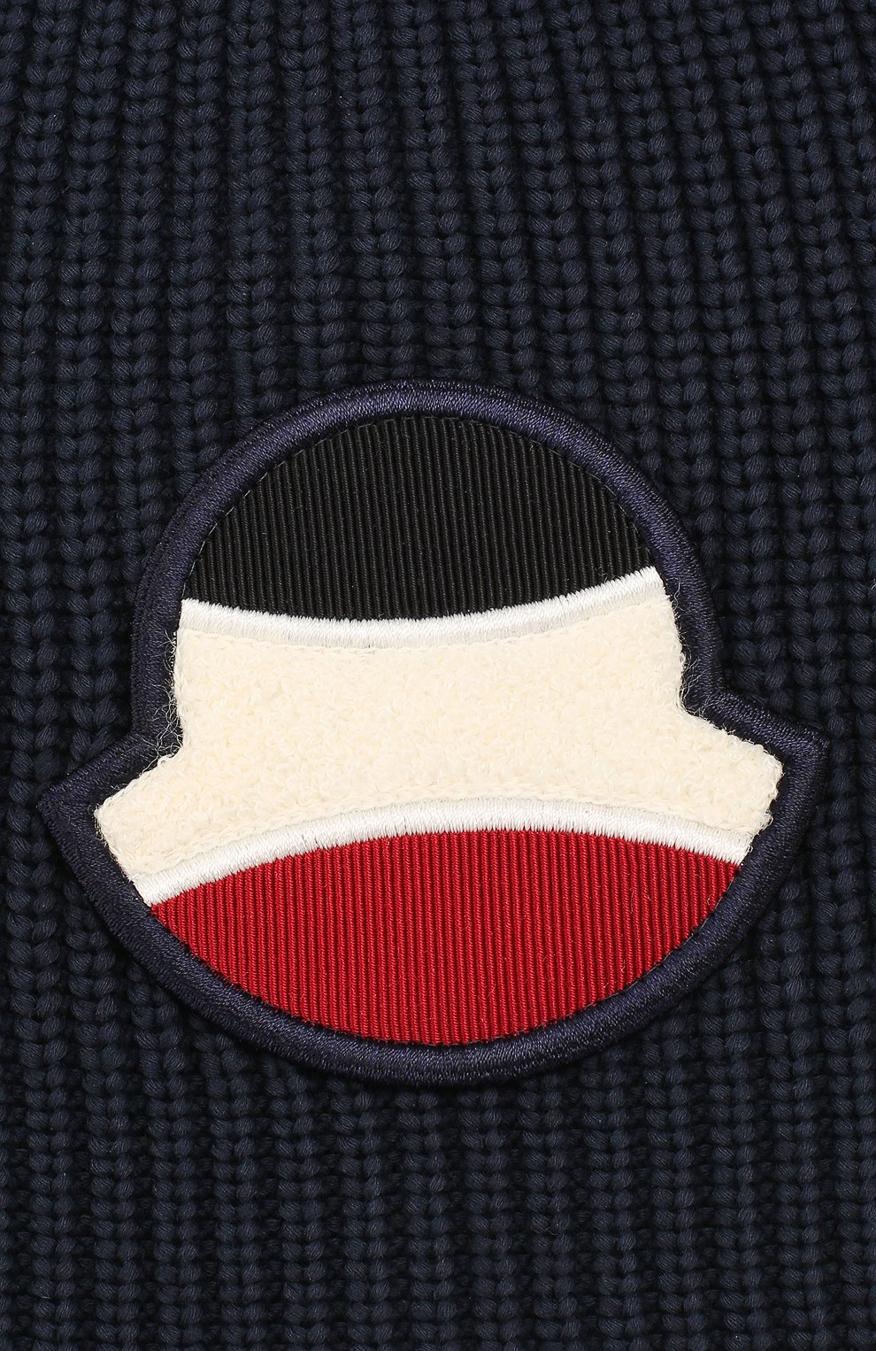 Мужская шапка MONCLER темно-синего цвета, арт. F1-091-9Z701-00-V9007 | Фото 3 (Материал: Текстиль, Синтетический материал, Хлопок; Кросс-КТ: Трикотаж)