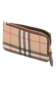 Женский футляр для кредитных карт BURBERRY коричневого цвета, арт. 8049260 | Фото 3 (Материал: Экокожа)