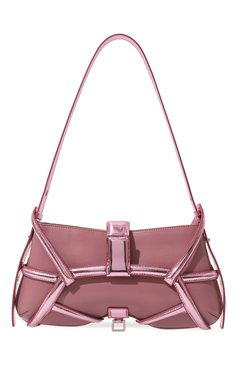 Женская сумка MLOUYE розового цвета, арт. 10-067 | Фото 6 (Сумки-технические: Сумки top-handle; Размер: medium; Материал: Натуральная кожа; Материал сплава: Проставлено; Драгоценные камни: Проставлено)