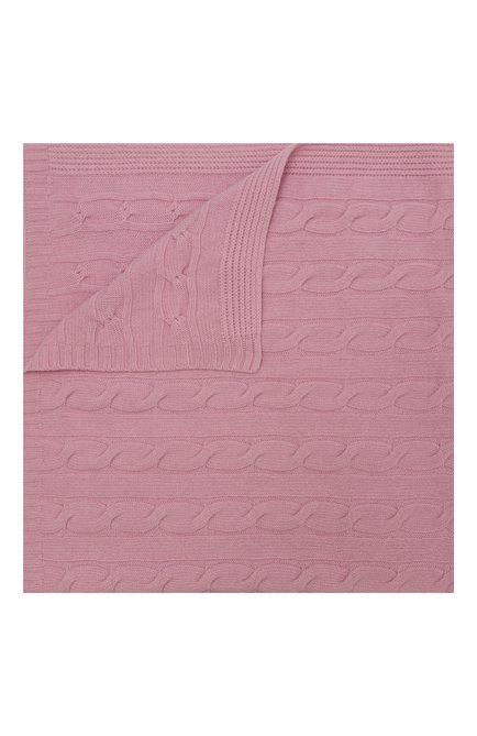 Детского шерстяной плед WOOL&COTTON розового цвета, арт. VMLPL-OK | Фото 1 (Материал сплава: Проставлено; Материал: Шерсть, Текстиль; Нос: Не проставлено)