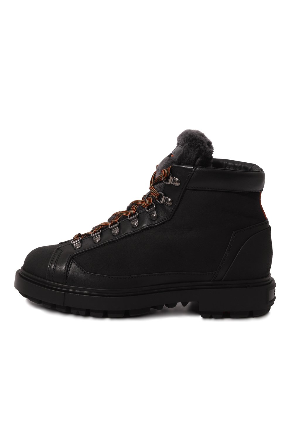 Мужские черные кожаные ботинки SANTONI купить в интернет-магазине ЦУМ, арт.MGSM18274NER0TCXN01