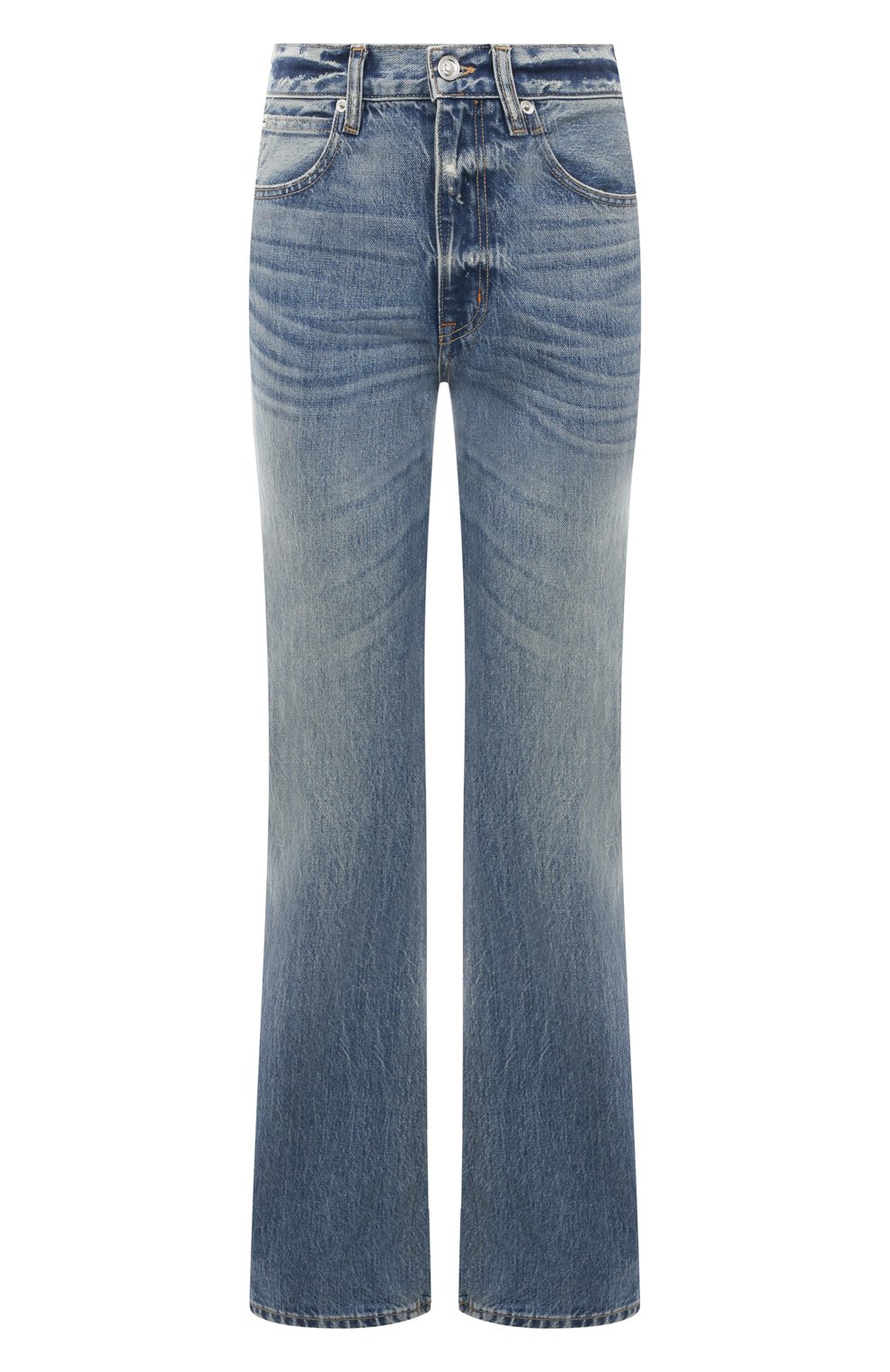 Женские джинсы SLVRLAKE голубого цвета, арт. CHAJ707S SLTS/CHARL0TTE | Фото 1 (Кросс-КТ: Деним; Длина (брюки, джинсы): Стандартные; Материал сплава: Проставлено; Силуэт Ж (брюки и джинсы): Расклешенные; Материал внешний: Хлопок, Деним; Драгоценные камни: Проставлено; Стили: Кэжуэл)