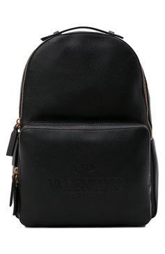 Мужской кожаный рюкзак VALENTINO черного цвета, арт. WY2B0340/QPT | Фото 1 (Материал: Натуральная кожа; Стили: Классический; Размер: large)