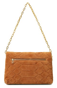 Женская сумка rock ZADIG&VOLTAIRE коричневого цвета, арт. LWBA02383 | Фото 6 (Сумки-т�ехнические: Сумки top-handle; Размер: medium; Материал: Натуральная кожа, Натуральная замша; Материал сплава: Проставлено; Ремень/цепочка: На ремешке; Драгоценные камни: Проставлено)