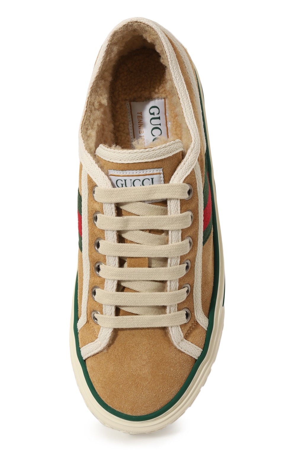 Замшевые кеды Tennis 1977 Gucci  649326 UAE10 Фото 4