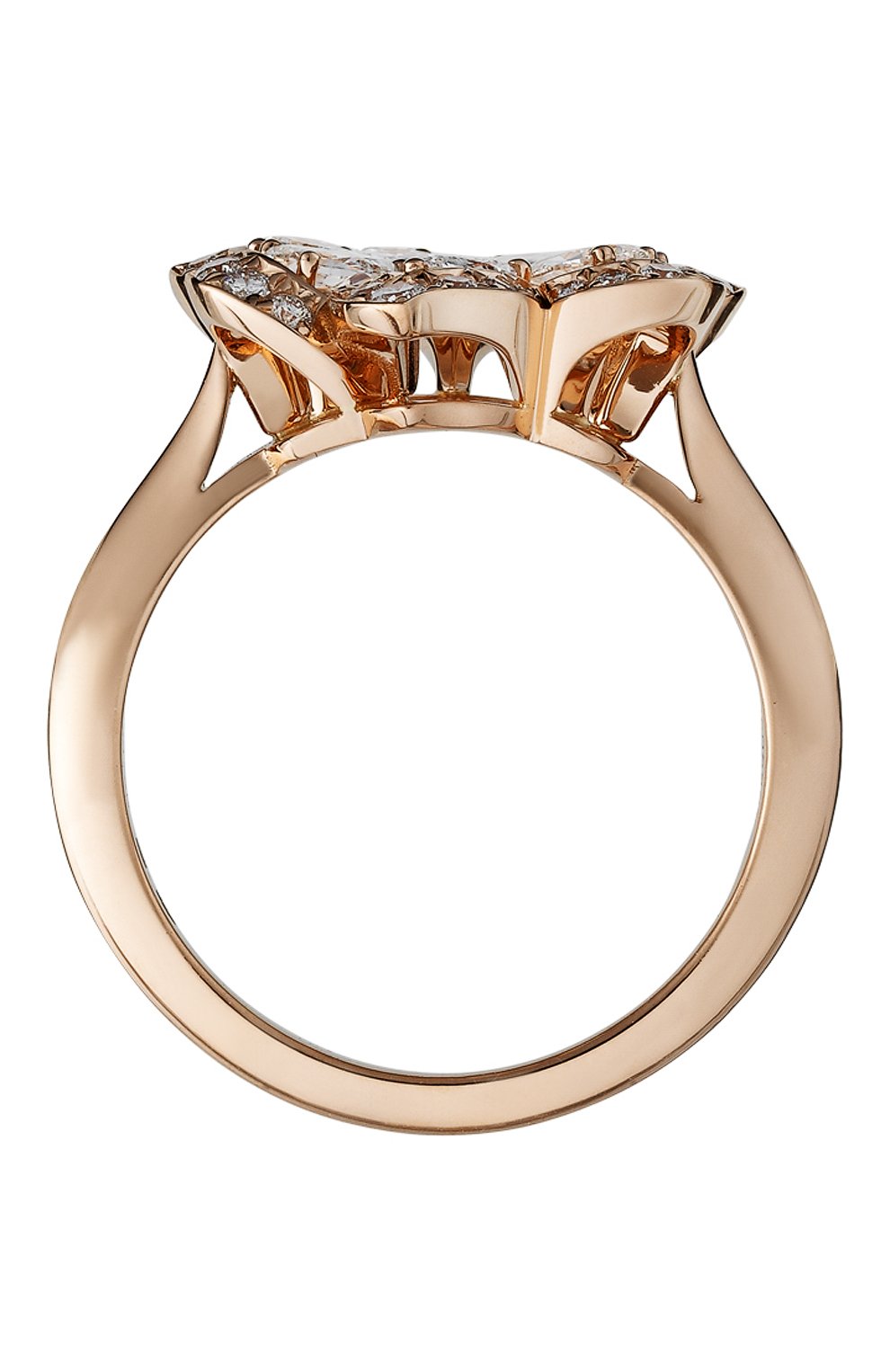 Женские кольцо CHOPARD бесцветного цвета, арт. 828347-5010 | Фото 3 (Материал сплава: Розовое золото)