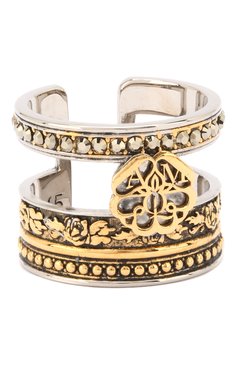 Женское кольцо ALEXANDER MCQUEEN золотого цвета, арт. 610752/J160Z | Фото 1 (Материал: Металл; Статус проверки: Проверена категория)