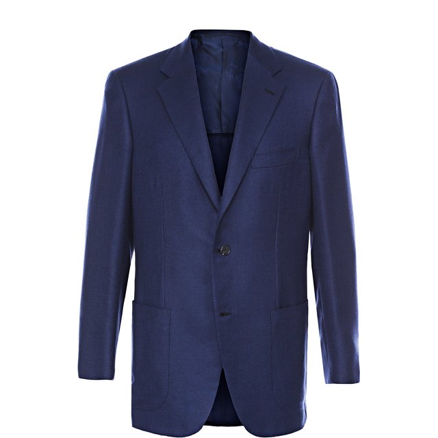 Однобортный пиджак из смеси кашемира и шелка Brioni RGH0/P6313/PARLAMENT0/2