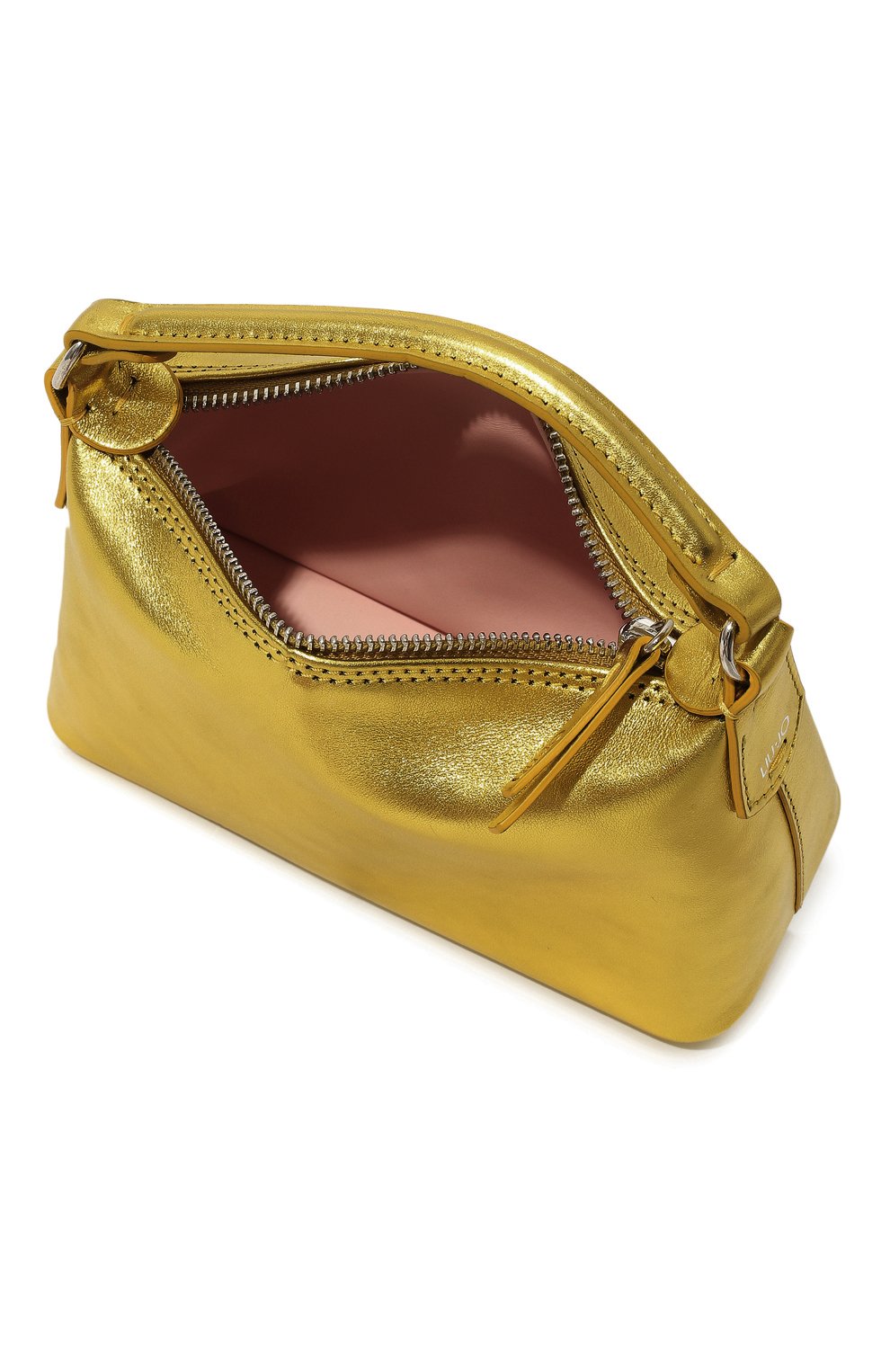 Женская сумка leonie hanne x liu jo LIU JO золотого цвета, арт. AA2502PX186S1206 | Фото 5 (Сумки-технические: Сумки через плечо, Сумки top-handle; Материал: Натуральная кожа; Размер: mini)
