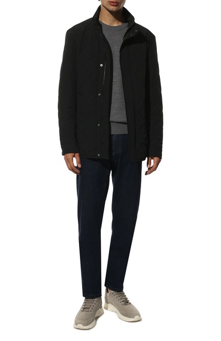 Мужская утепленная куртка PAUL&SHARK черного цвета, арт. 12312004/INM | Фото 2 (Материал внешний: Синтетический материал; Материал подклада: Синтетический материал; Длина (верхняя одежда): Короткие; Рукава: Длинные; Кросс-КТ: Куртка; Мужское Кросс-КТ: утепленные куртки; Стили: Кэжуэл)