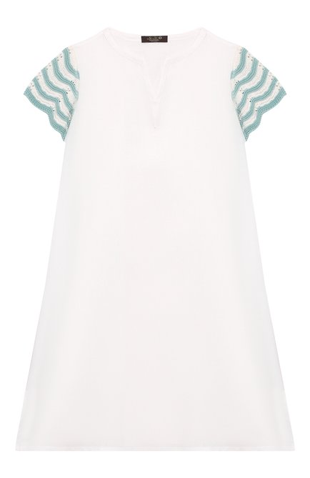 Детское льняное платье LORO PIANA белого цвета по цене 66800 руб., арт. FAL0378 | Фото 1