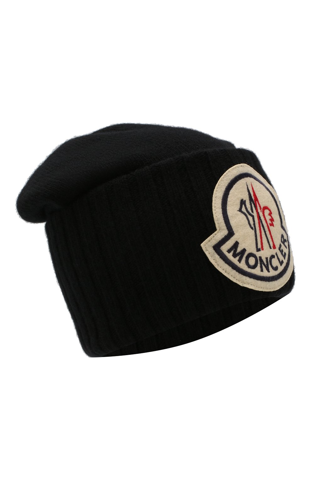 Мужская шерстяная шапка MONCLER черного цвета, арт. E2-091-99262-00-A9186 | Фото 1 (Материал: Текстиль, Шерсть; Кросс-КТ: Трикотаж)