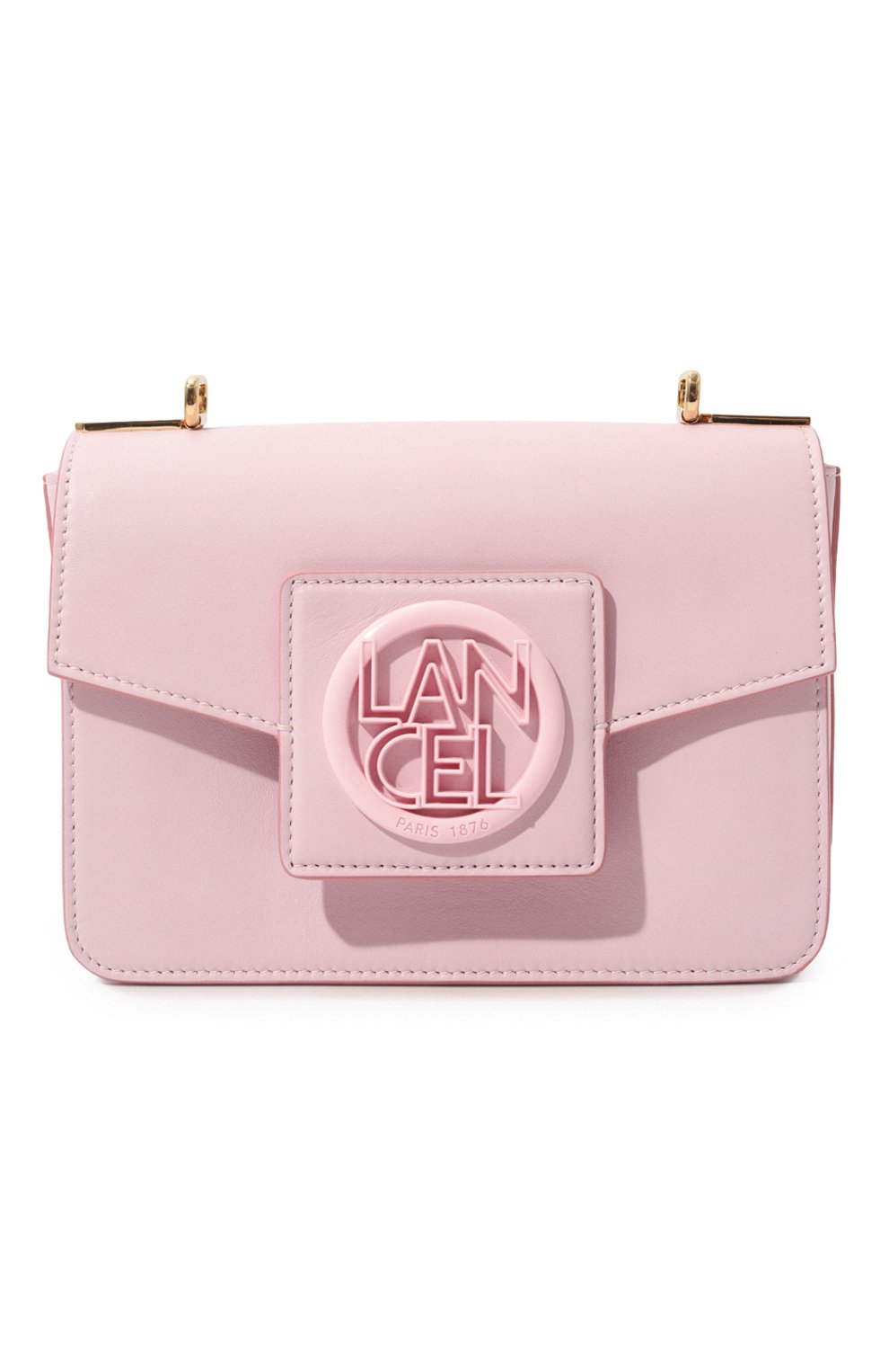 Женская сумка roxane s LANCEL розового цвета, арт. A12072 | Фото 1 (Сумки-технические: Сумки через плечо; Материал: Натуральная кожа; Размер: mini; Ремень/цепочка: На рем ешке)