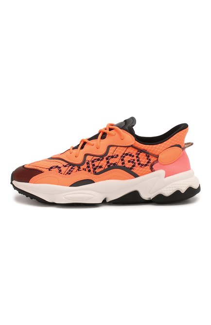 Adidas ozweego best sale blanche orange