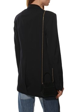 Женская сумка liza mini RUBEUS MILANO черного цвета, арт. 014/18DMLSUBL | Фото 2 (Сумки-технические: Сумки top-handle; Материал: Натуральная кожа; Размер: mini; Ремень/цепочка: На ремешке)