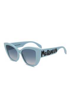 Женские солнцезащитные очки ALEXANDER MCQUEEN голубого цвета, арт. AM0347S 004 | Фото 1 (Тип очков: С/з; Оптика Гендер: оптика-женское)