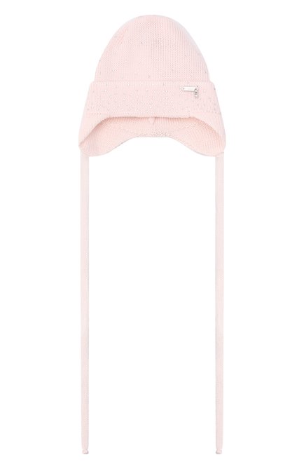 Детского хлопковая шапка IL TRENINO светло-розового цвета, арт. 22 7708 | Фото 1 (Материал: Хлопок, Текстиль; Региональные ограничения белый список (Axapta Mercury): RU)