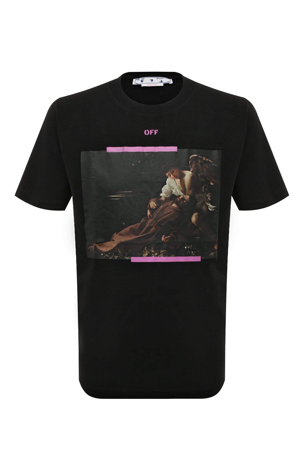 Мужская черная хлопковая футболка OFF-WHITE купить в интернет-магазине ...